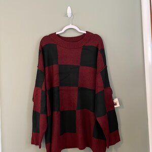 Arizona Jean Co. Women's XXXL NWT Red & Black Sweater
